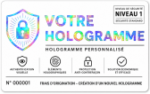 LPS033NAA - Patch lamination Hologramme Propriétaire 0,6 mil